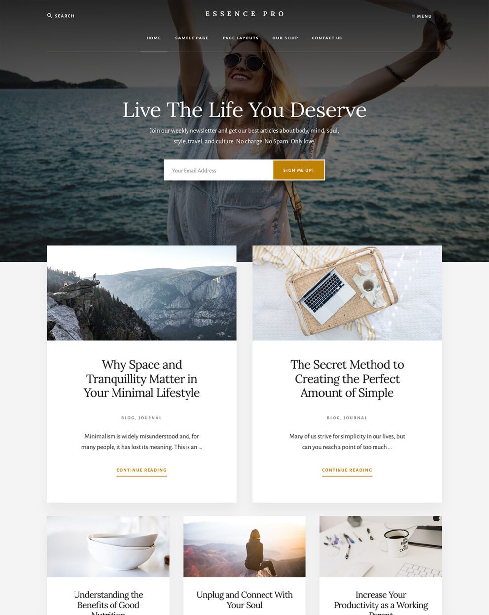 StudioPress Essence Pro v1.5.4 美观简约健康保健WordPress 主题下载
