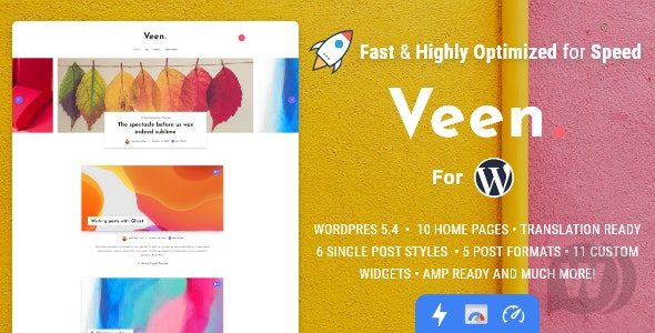 Veen v2.7.0 – 最小和轻量级WordPress博客主题下载