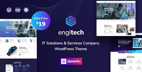 Engitech v1.9.1 IT 解决方案和服务 WordPress 主题下载