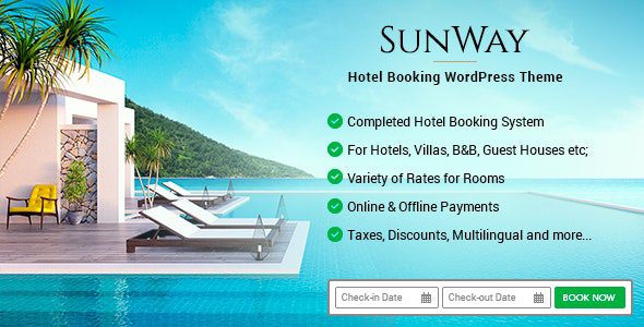 Sunway – v4.2 酒店预订 WordPress 主题下载