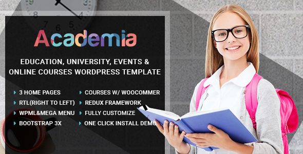 Academia v3.8 – 教育中心WordPress主题下载