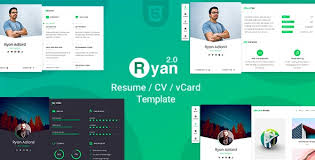 RyanCV v3.9.2 – 个人简历vCard 主题下载