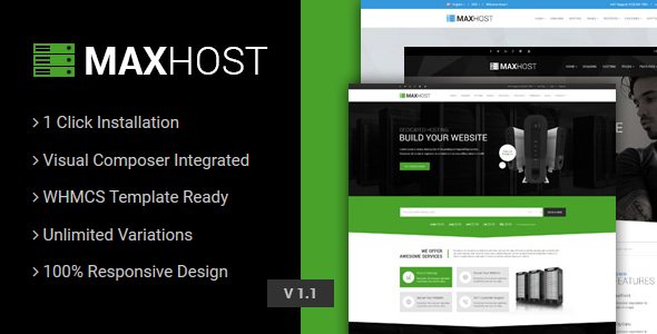 MaxHost v9.8.0 – 虚拟主机、WHMCS 和企业业务 WordPress 主题下载
