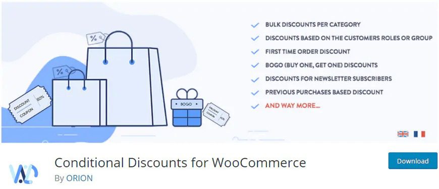 Conditional Discounts for WooCommerce Pro by ORION v4.6.0 WooCommerce 动态折扣插件下载