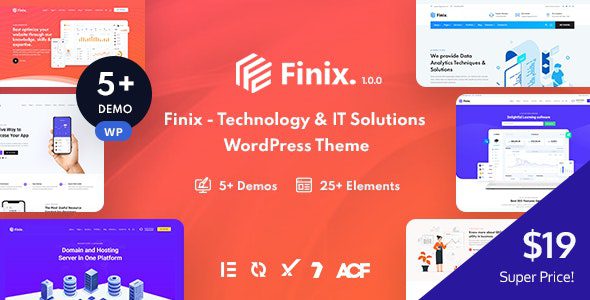 Finix v.2.0 – 技术与 IT 解决方案 WordPress 主题下载