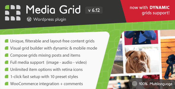 Media Grid v9.6.1 – WordPress 响应式组合布局设计插件 下载