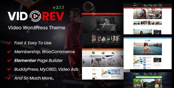 VidoRev v2.9.9.9.9.9.7 – 电影视频 WordPress 主题下载