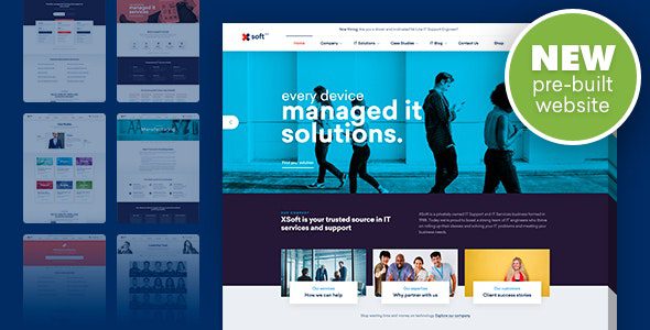 Nanosoft v1.3.0 – IT解决方案和服务公司的WP主题下载