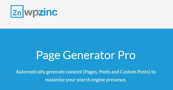 Page Generators Pro For WordPress 5.4.5 自动批量生成内容文章网页SEO插件下载