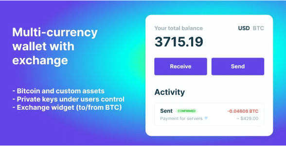 Bitcoin, Ethereum, ERC20 crypto wallets with exchange v1.1.1443 加密货币插件下载