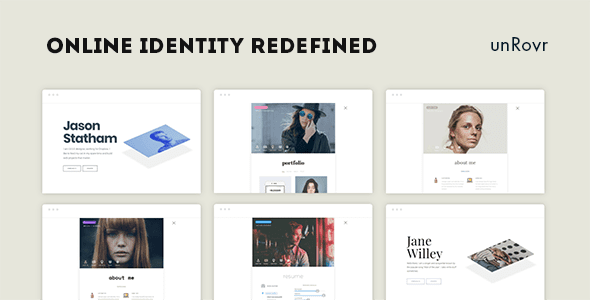 unRovr v1.2.2 – 动画 vCard 和简历 WordPress 主题下载