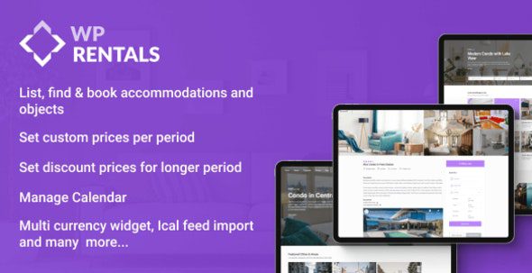 WP Rentals v3.13.1 – WordPress 房间预订模板下载