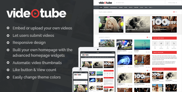 VideoTube v3.4.5 收集分享视频wordpress主题下载