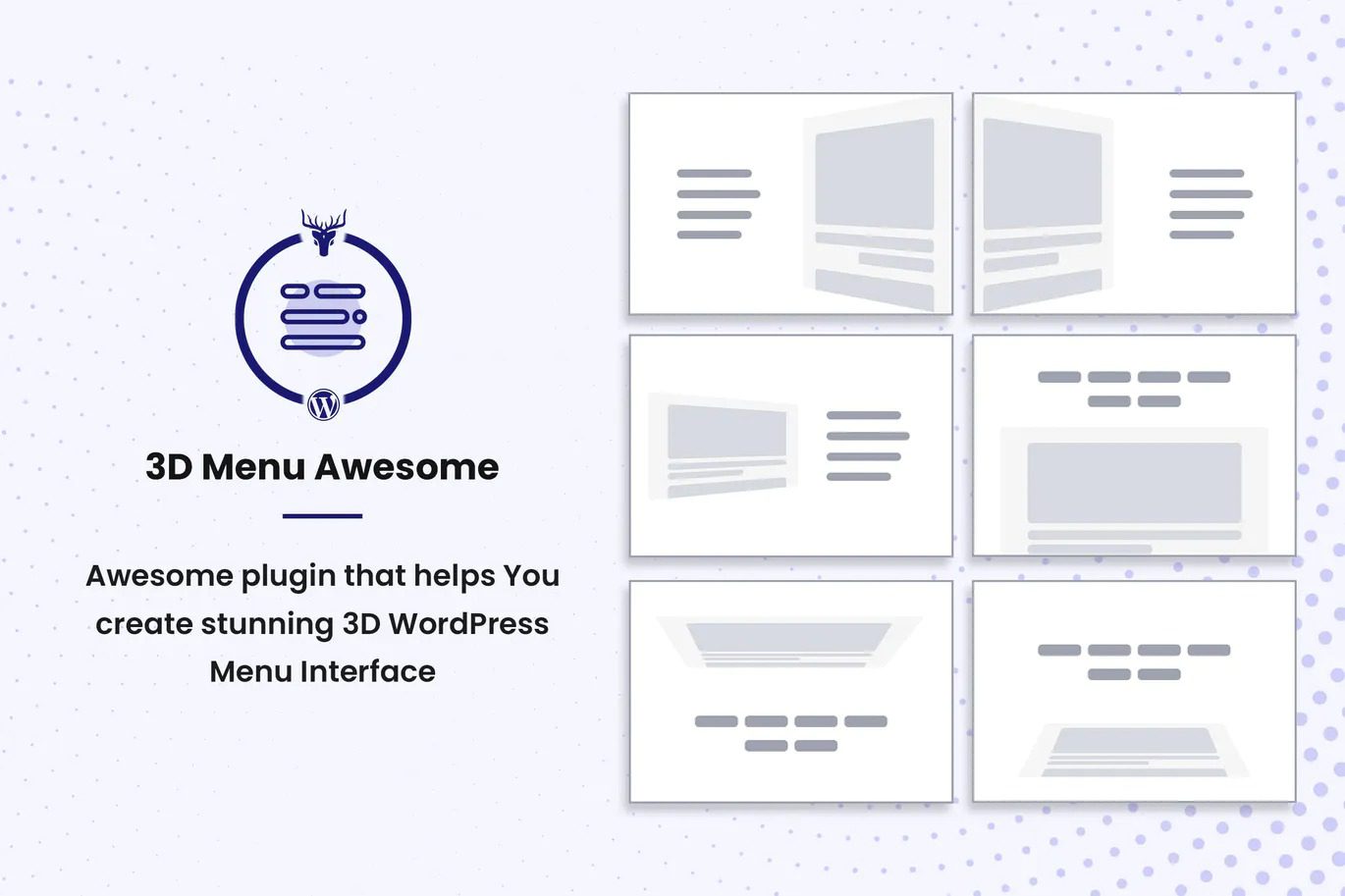 Stunning 3D Off Canvas Menu v1.0.5 3D菜单插件下载