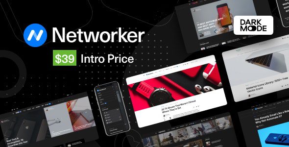 Networker v1.2.2 – 具有深色模式的科技新闻 WordPress 主题下载
