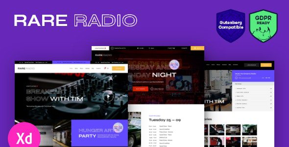 Rare Radio v1.0.15.1 在线音乐电台和播客 WordPress 主题下载