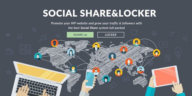 Social Share & Locker Pro WP Plugin v.7.8 社交平台分享内容限制分享可看插件下载