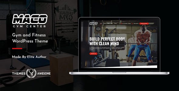 Maco v1.7 健身房和健身 WordPress 主题下载