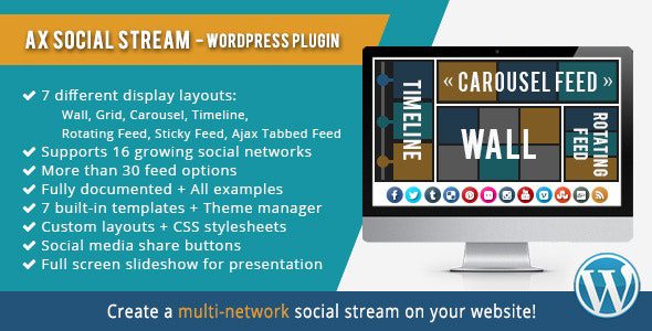 AX Social Stream v3.12.3自动同步内容到社交平台插件下载