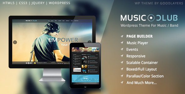 Music Club v.1.9.5 – 乐队派对 WordPress主题下载