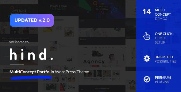 Hind v.2.3 – 多概念组合和摄影WordPress主题下载