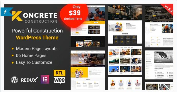 Koncrete v.2.0.9 – 建筑建筑WordPress主题下载