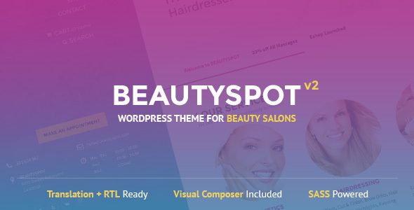 BeautySpot v3.5.20 – 美容院的 WordPress 主题下载