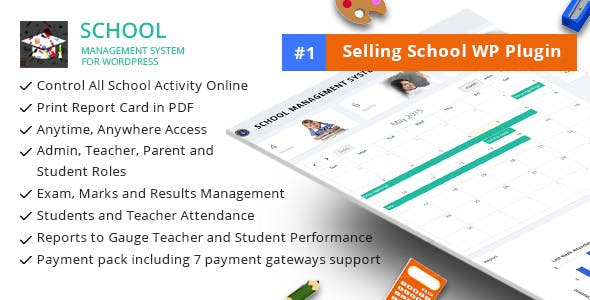 School Management System for WordPress v.93.2.0 学校管理系统插件下载