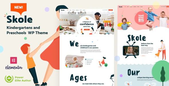 Skole v57 学校幼儿园 WordPress Elementor主题下载