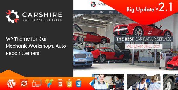 Car Shire v.3.7 汽车维修WordPress 主题下载