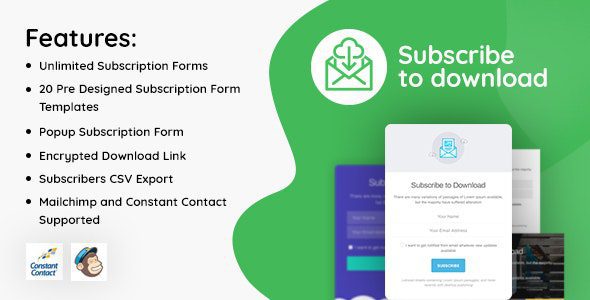 Subscribe to Download v2.0.9 WordPress要求提交邮箱或者关注才能下载内容的插件下载