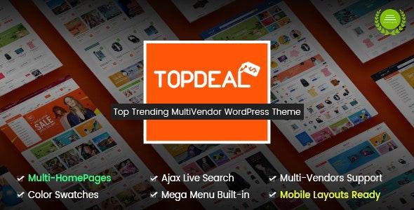 TopDeal v.2.3.30 – 多供应商市场 WordPress 主题下载