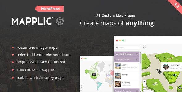 Mapplic v.8.7.6 – 自定义交互式地图 WordPress 插件下载