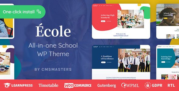 Ecole v.1.0.3 – 教育和学校 WordPress 主题下载