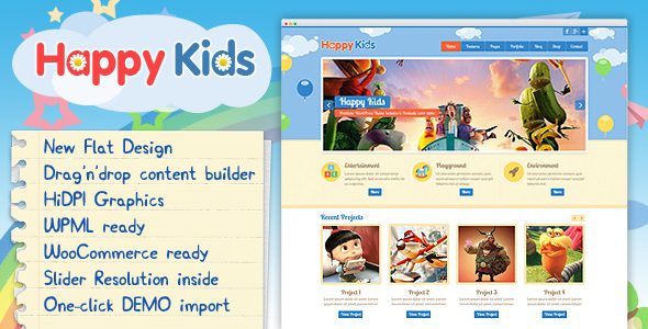 Happy Kids v4.0.4 – 儿童WordPress主题免费下载