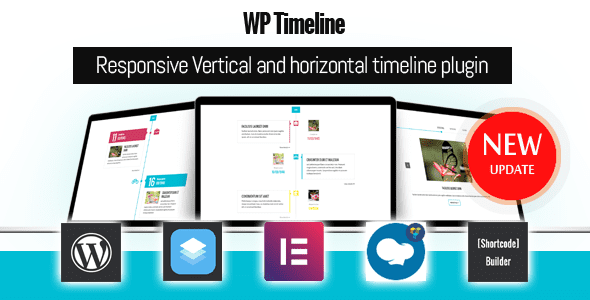 WP Timeline v.3.7.3 – 响应式垂直和水平时间轴信息展示插件下载