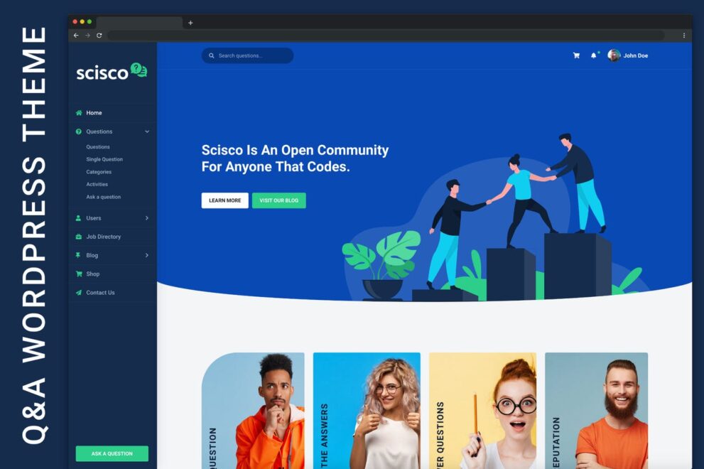 Scisco v1.5.4 – 问答 WordPress 主题下载