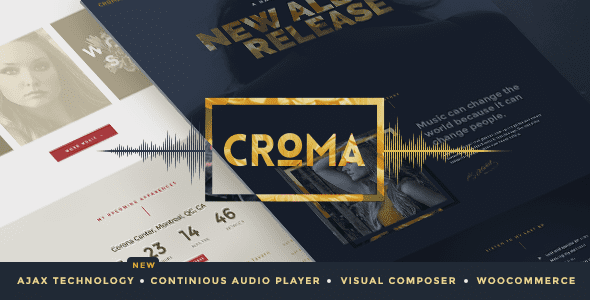 Croma v3.6.1 – 具有 Ajax 和连续播放功能的响应式音乐 WordPress 主题下载