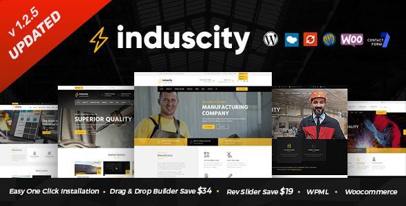 Induscity v.1.4.9 – 工厂和制造业WordPress主题下载