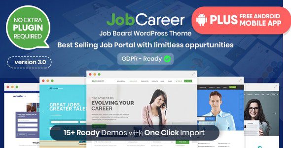 JobCareer v.7.3 工作就业招聘平台响应式 WordPress 主题下载