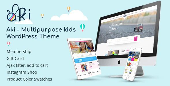 Aki v2.0.1 – 多用途儿童 WordPress 主题下载