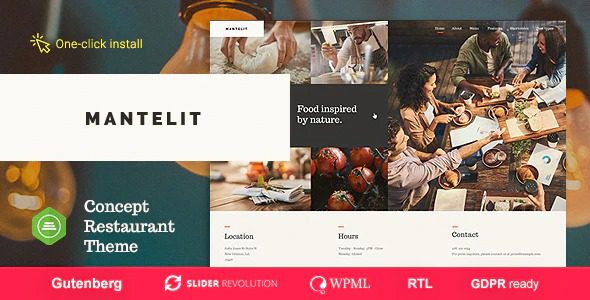 Mantelit v.1.0.9 – 餐厅WordPress主题下载