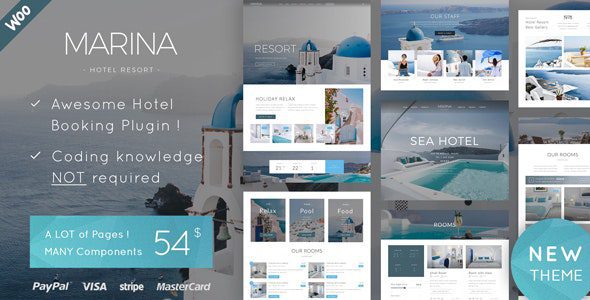 Marina v3.0  – 酒店及度假村 WordPress 主题下载