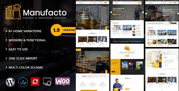 Manufacto v3.1 – 工厂 WordPress 主题下载