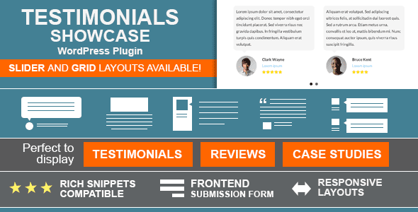 Testimonials Showcase v1.9.18 多种方式显示推荐、评论或报价插件下载