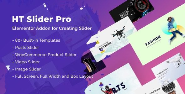 HT Slider Pro For Elementor v1.3.7 插件下载