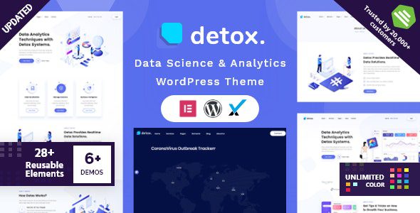Detox v2.5 – 数据科学与分析 WordPress 主题下载
