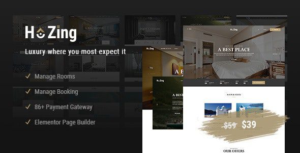Hozing v1.3.4 – 酒店预订WordPress主题下载