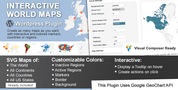 Interactive World Maps v.2.4.9 交互式地图插件下载
