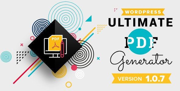WP Ultimate PDF Generator v1.1.8 页面内容转化为pdf插件下载